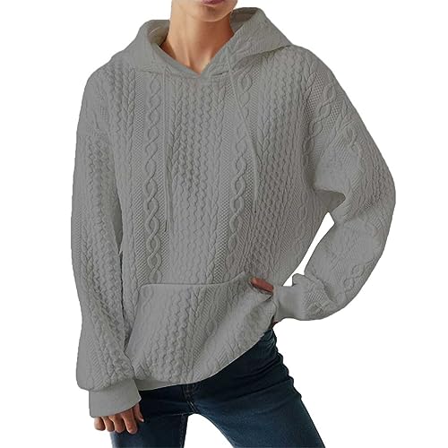 Hoodies pull à cordon pour femme grand confort avec poche et manches longues