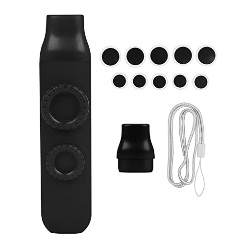 HXYIG Kazu Flute Double Flute Hole Kazoo Dual Flute Holes Replaceable Blowing Nozzle 10pcs Membrane Musical Instrument Ukulele Guitar Partner Musical Instrument for Child Adult Beginner