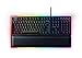 Razer Huntsman Elite Teclado mecánico para juegos con interruptores optomecánicos lineales, control giratorio funcional, reposamanos iluminado, iluminación cromática RGB, US Layout,Negro