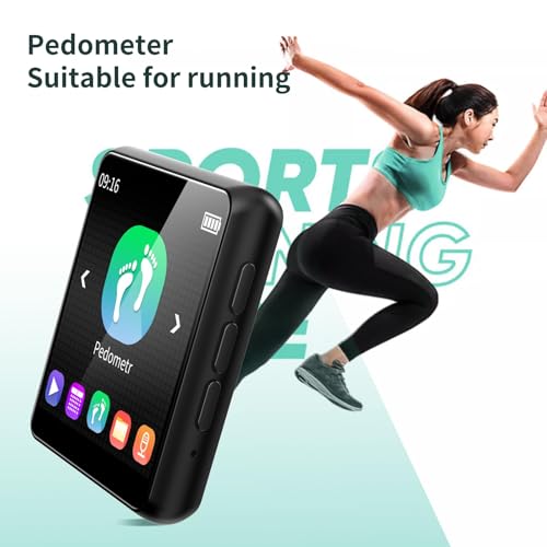 32GB Mp3 Player With Bluetooth 5.0 Portable Full Touch Screen Mp3 Player With Speakers Portable Hi-Fi Music Player With Fm Radio Recording Mp3 Player For Kids Suitable For Sports Running (Black) - 4