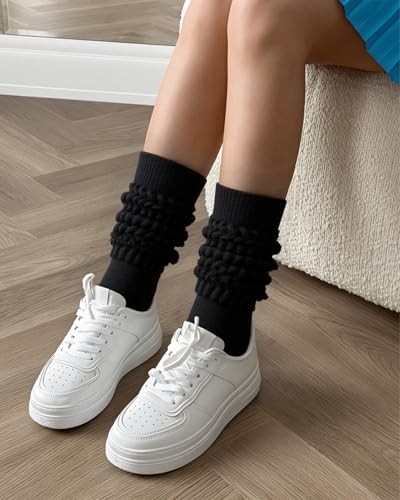 Image of HONGTEYA Slouchy Socks Women Knee High Soft Cozy for Boot