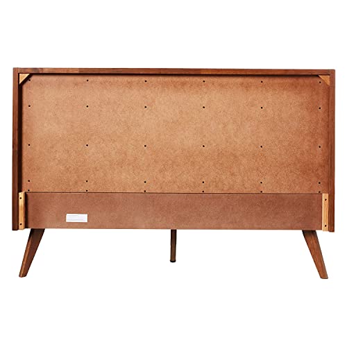 Dg Casa Soloman Mid Century Modern Upholstered Platform Bed Frame With Square Button Tufted Headboard And Full Wooden Slats, Box Spring Not Required - King Size In Gray Fabric #TOP4