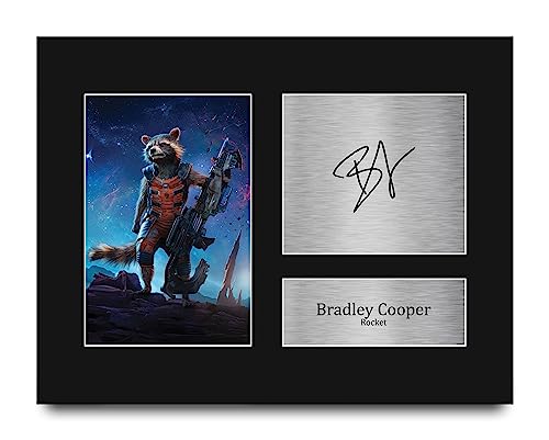 HWC Trading Bradley Cooper Guardians of the Galaxy Rocket Gifts Printed Signed Autograph Picture for Movie Memorabilia Fans - US Letter Size