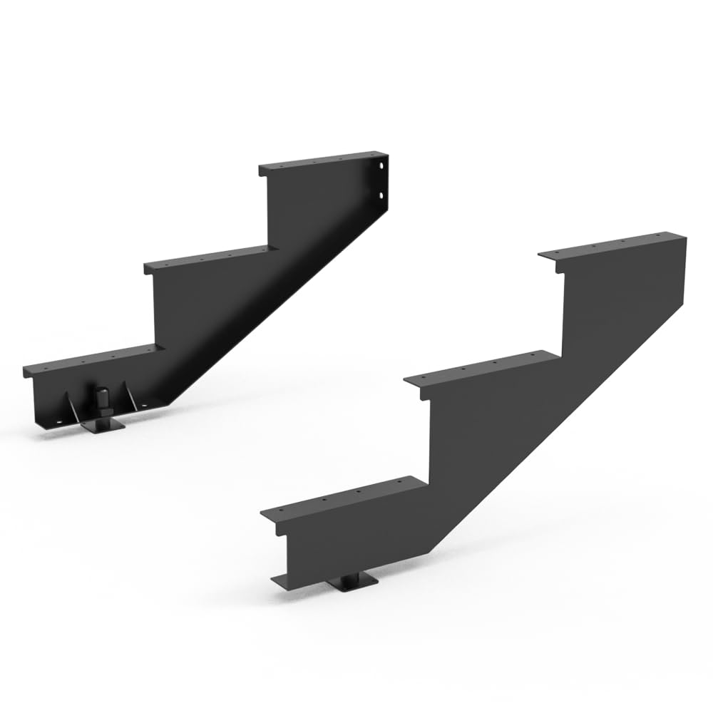 Escalera de 3 peldaños Porty. Estructura metálica para Montaje de Escalera Exterior de Cualquier tamaño para casa o terraza.