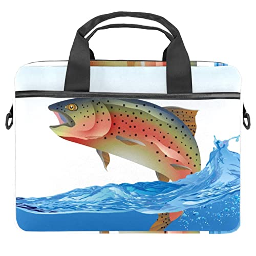 Sac ordinateur portable 13-14.5" vintage imprimé truite pour vos trajets