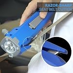 LUXON Car Emergency Escape Tool with 8-in-1,Safety Rescue Hammer (Blue) - Image 6