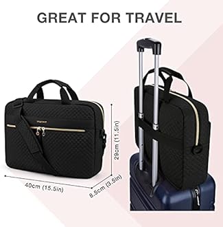 BAGSMART 15.6 17.3 Inch Laptop Bag, Briefcase for Women Large Laptop Case Computer Bag Office Business Travel