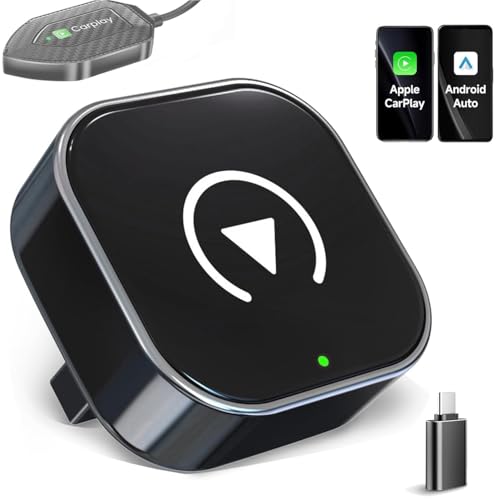 Android Auto Wireless Adapter & CarPlay Wireless Adapter - Converts Wired Android Auto & CarPlay to Wireless, Plug & Play, 2025 Upgrade, Wireless Android Auto Adapter UK, Wireless CarPlay Adapter UK