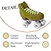 NVGSHO Adult Roller Skates, Pu Leather High Top Double-Row Roller Skates, Aluminum Alloy Base Frame, Perfect for Outdoor Sports and Automatic Walking, with Bags,Green,Men's US14