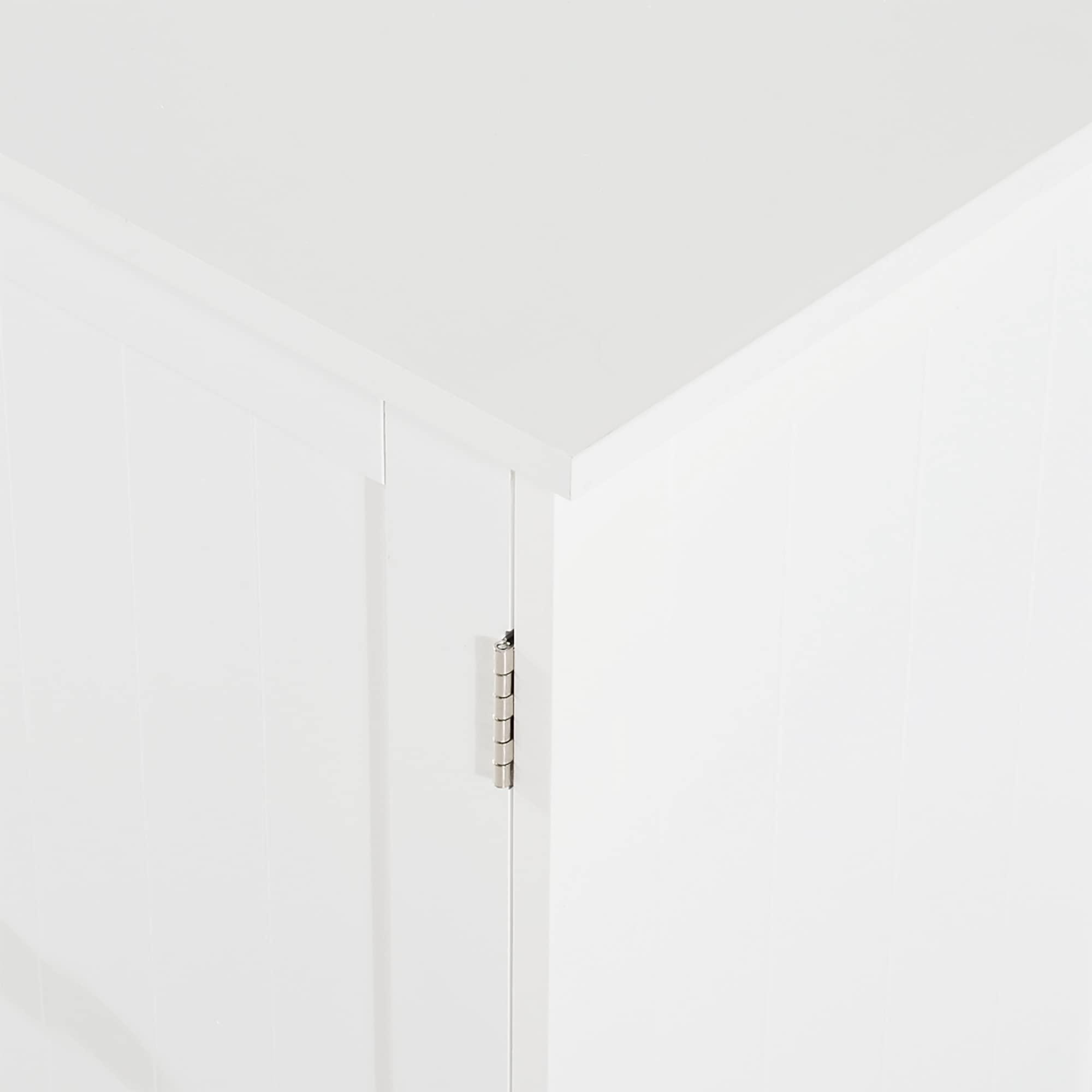 HOMCOM Mobile Sottolavabo per Bagno con Ripiano Regolabile, Mobiletto Sottolavabo con Intaglio a U e 2 Ante, Mobile Bagno Salvaspazio, Adatto a Lavabi con o Senza Colonna, 60x30x60 cm, Bianco