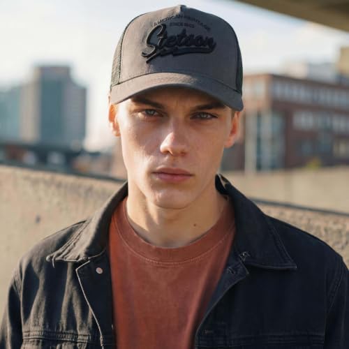 Image of Stetson American Heritage Trucker Cap Men Breathable Mesh Snapback Summer Winter