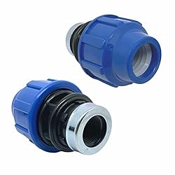 Langlebige Materialien, Konstruktion: Hergestellt aus hochwertigem PP-Material und mit hochwertiger Fertigung sind unsere Wasserrohrverschraubungen besonders robust und ideal für Wasserversorgungssysteme im Innen- und Außenbereich, Gartenschläuche un...