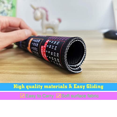 Mouse Pad With Stitched Edge, Computer Mouse Pad With Non-Slip Rubber Base, Mouse Pads For Computers Laptop Mouse 9.6X7.9X0.1 Inch (2023 Calendar Black) #TOP1