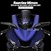 Compatible with Yamaha YZF R7 2021-2023 2024 2025/YZF R6 2017-2020 Motorcycle Accessories Black Rearview Mirrors 360° Rotatable Wind Wing Side Mirrors