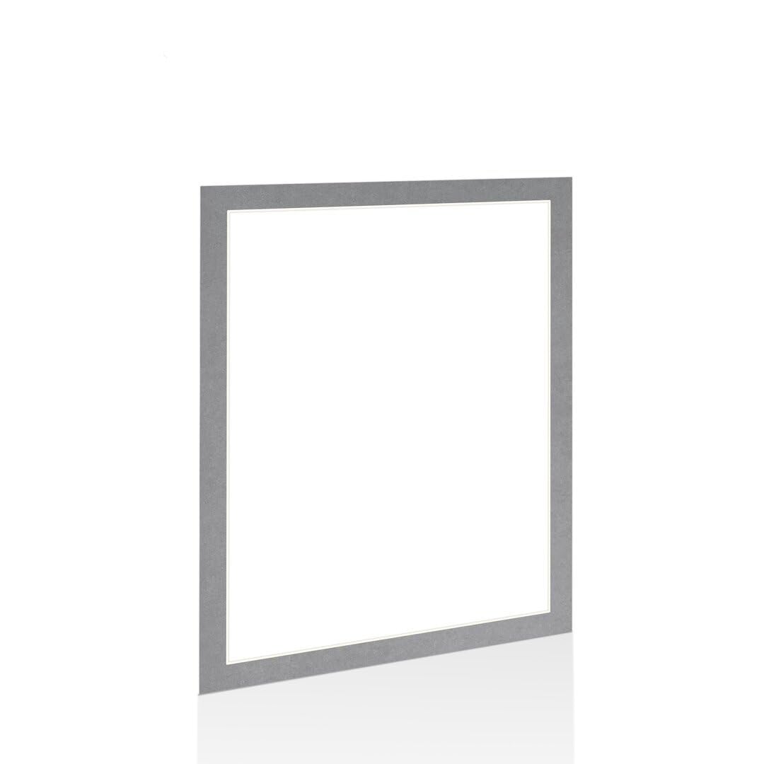 Procut Global 90x70cm Mid Grey Picture Mounts to Fit 80x60cm Aperture - Precision Cut Cardboard Photo Mount - Ideal for Frames, Prints, Artwork & Certificates - Sizes & Colours Available — image 1
