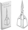 Tijeras de Cocina de Alta Resistencia – Tijeras de Acero Inoxidable Afiladas para Carne, Pollo, Pescado, Aves, Hierbas y Pan, Apto para Lavavajillas, Plateadas 8