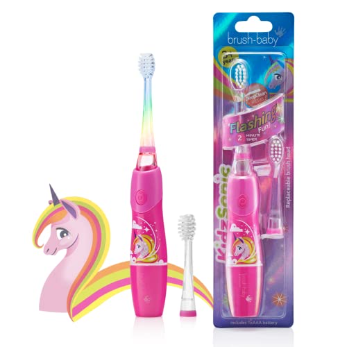 Brush-Baby Baby KidzSonic Elektrische Zahnbürste für Kleinkinder und Kinder, für Kinder ab 3 Jahren (Einhorn) 1 Stück (1er Pack) Cover