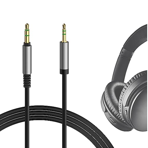 Geekria Audio Cable Compatible with Bose QuietComfort Ultra, QC 45, QC35II, QC35, QC25, 700 Headphones, 3.5mm to 2.5mm Replacement Stereo Cord (4 ft / 1.2 m)
