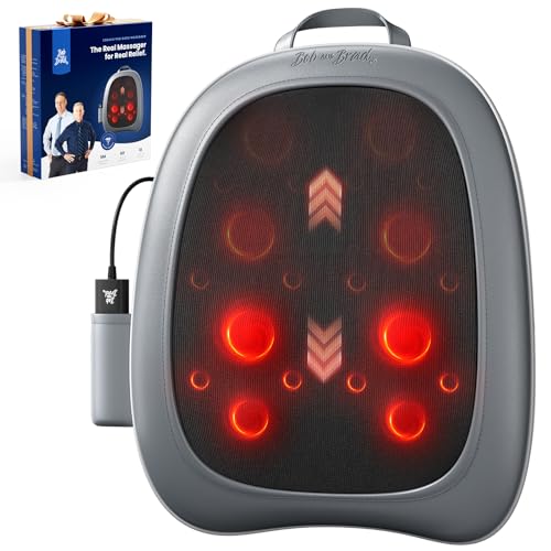 BOB AND BRAD Back Massager with Heat, EZBack Pro Corded Electric Back Massager with Up and Down Rolling Massage for Women Men