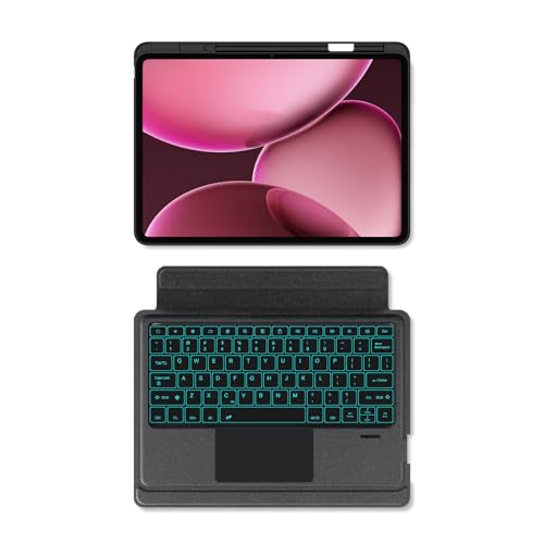 Image of ProElite Wireless Bluetooth TouchPad Keyboard Case for OnePlus Pad 3 13.2 inch 2025, Magnetic Wireless Bluetooth TouchPad Keyboard with Pen Holder (Built-in 7-Colors Backlit), Black