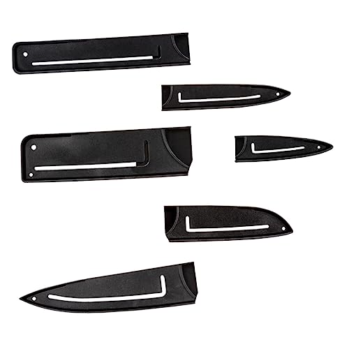 MAGICLULU 6 Piezas Vaina Protectores Para Cuchillas Protector De De Cocina Protector De Cuchillas De Cocina Bolsa De Cuchillo Funda Para De Cocina Black Abs