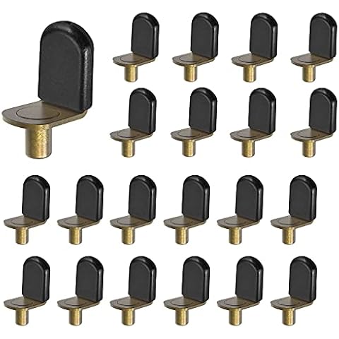 Bronze Shelf pins, Glass Supports Furniture Cabinet Closet Bookcase Shelf Bracket-Style Pegs 30 Pack. Cover