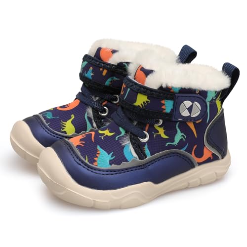 Centipede Demon Toddler Boots Boys Girls Winter Boots Waterproof Fleece Kids Snow Boots Faux Fur Booties Warm Walking Shoes for Indoor Outdoor 10 Toddler