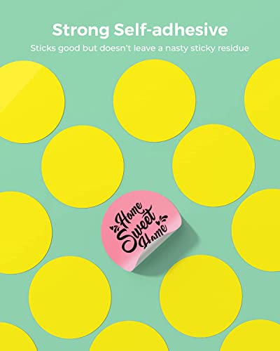 Munbyn 2 Inch Green Circle Thermal Sticker Labels, Self-Adhesive Round Direct Thermal Labels, Multi-Purpose Roll Sticker Labels For Diy Logo Design, Qr Code, Name Tag, Inventory-750 Labels/1 Roll #TOP5