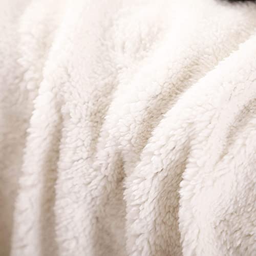 Longhui Bedding Acrylic Cable Knit Sherpa Throw Blanket - Thick, Soft, Big, Cozy Grey Knitted Fleece Blankets For Couch, Sofa, Bed - Large 50 X 63 Inches Gray Coverlet All Season #TOP7