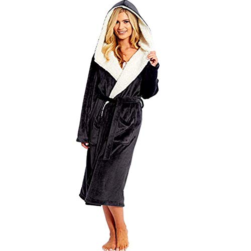 Chemise de nuit en flanelle polaire de luxe longue robe de chambre zippée