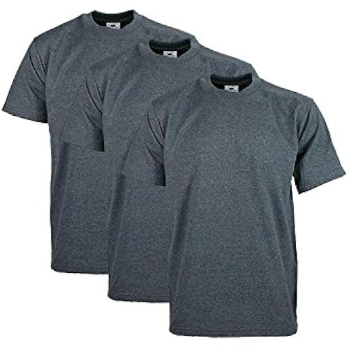 Pro Club Men's 3-Pack Heavyweight Cotton Short Sleeve Crew Neck T-Shirt