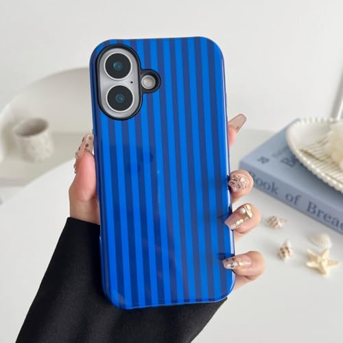 Longlayss Compatible with iPhone 17 Case Cute Striped Phone Case Navy Blue by Longlayss - Used condition - Image 8