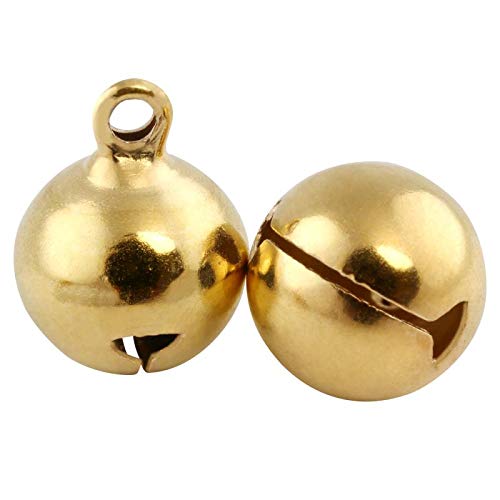 Naler 120Pcs Jingle Bells Craft Bells Diy Bells For Wreath Christmas Tree Home Decoration, 12Mm, Gold #TOP2