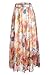 Pretchic Women's Blossom Floral Print Chiffon African Maxi Long Skirt Orange XX-Large