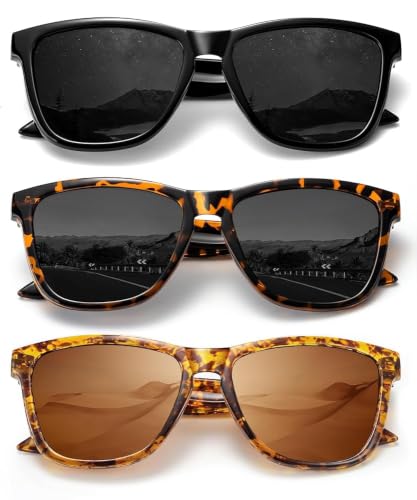 Image of Sunglasses-Men Polarized Mens Sunglasses: Classic Women Sun Glasses UV400 Protection for Fishing Driving Golf 5PACK