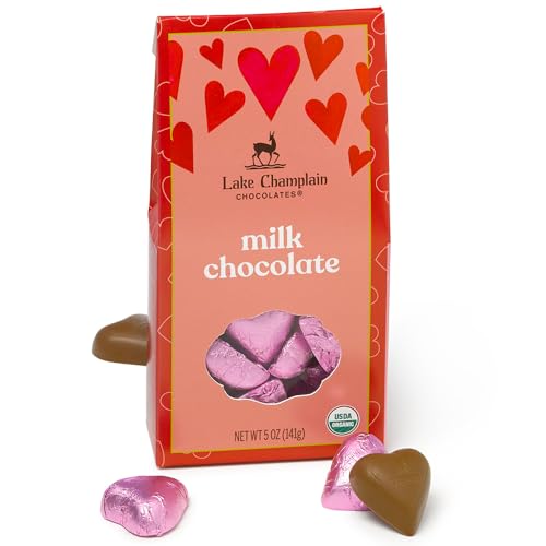 LAKE CHAMPLAIN CHOCOLATES Organic Valentine's Hearts Milk Chocola...