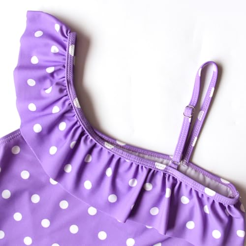 Image of Polka Dot Girls Kids Bathing Suits Adjustable Swimsuits (FBA)