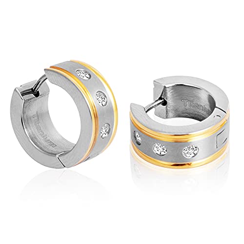 Créoles en titane pour oreilles sensibles et boucles d'oreilles hypoallergéniques pour femme