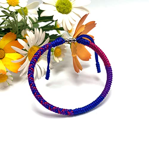 Lamibee Bisexual Pride Proud Love Boho Style Wrist Wrap Bracelet, Amulet And Boho Rope Bracelet Bangles For Women Men Thread, Lucky And Protection String (Bisexual) #TOP7