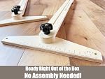 Razen Stair Tread Template Tool Gen3.0, Wood Stair Jig for Measuring Shelf, Laminate Treads and Risers, Adjustable Stair Gauge from 30.25" to 49.25", Upgraded Screw Tightening