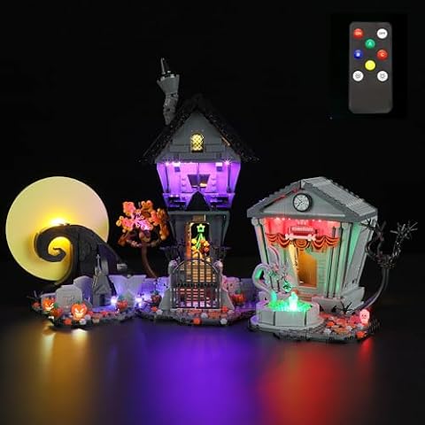 LIGHTAILING Zestaw świateł do Lego-21351 Nightmare Before Christmas Disney autorstwa Tima Burtona: wersja z pilotem zdalnego sterowania - NIE zawiera modelu