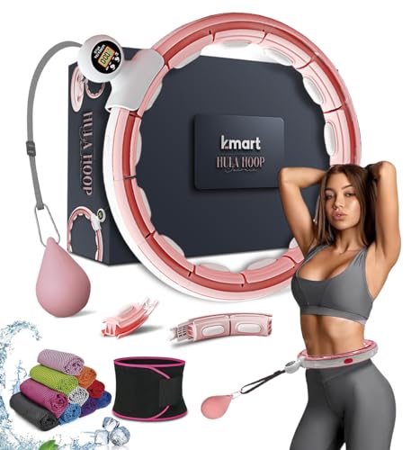 Smart Weighted Hula Hoop For Adults, Detachable Fitness Ring With 360 Degree Auto-Spinning Ball Massage, Smart Ring Hula Hoops For Adults, Fitness Equipment For Weight Loss (Pink) Smart Weighted Hula Hoop For Adults, Detachable Fitness Ring With 360 Degree Auto-Spinning Ball Massage, Smart Ring Hula Hoops For Adults, Fitness Equipment For Weight Loss (Pink)