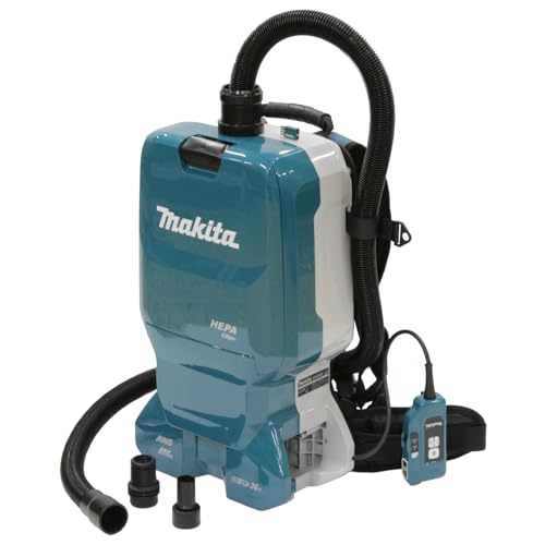 Makita DVC665ZU, Rucksackstaubsauger 2x18 V mit Bluetooth (ohne Akku, ohne Ladegerät), Blau
