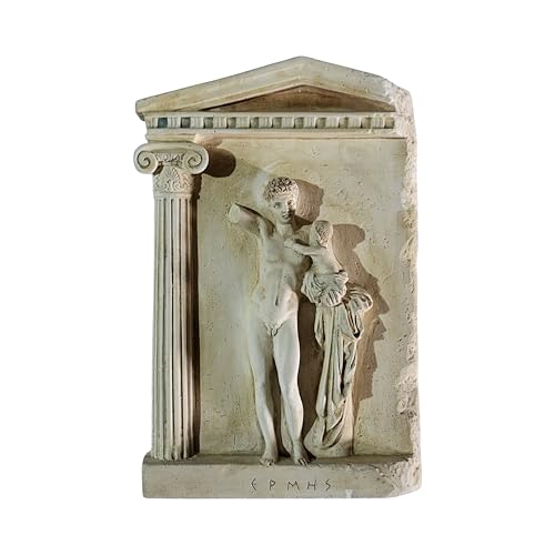 DadArt Praxiteles Relief Plaque Greek God Hermes Wall Sculpture Plaster Handmade