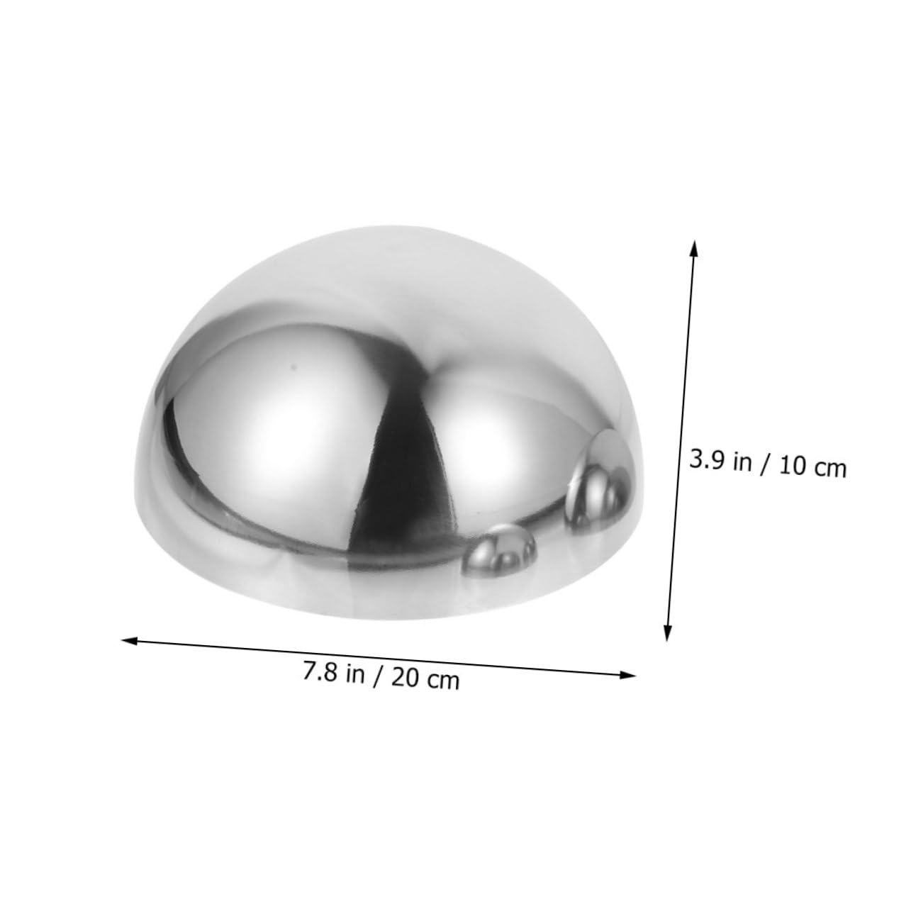 ibasenice Hemisphere Ball Stainless Steel Garden Decorative Sphere for Decor Durable Mirror Reflection for Photography and Home Wall Adornment