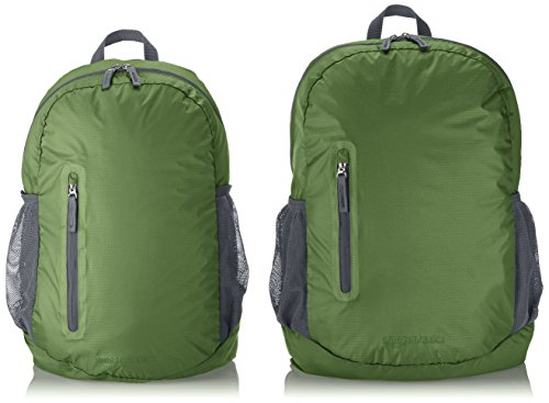 Amazon Basics - Mochila Ligera Plegable, 35 l, Verde