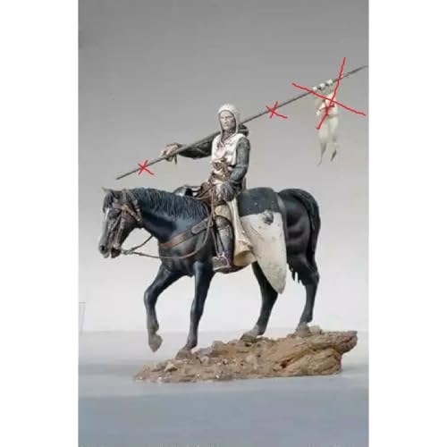 Maquette en résine figurine Croisé oriental 90 mm Chevalier médiéval miniature