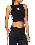 Trefoil Logo auf der Brust adidas Damen Tanktop Crop, Black, 42, CY4745