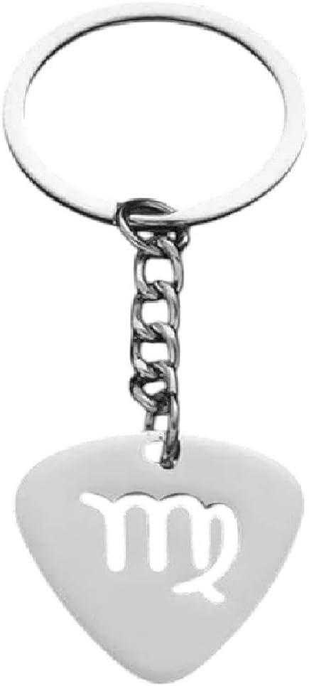 Simple 12 Zodiac Sign Pendant Keychains Constellation Jewelry Diy Metal Stainless Steel Taurus Aries Scorpio Keyings Chaveiros