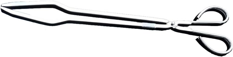 Stainless Steel Campfire Tongs, Long Fireplace Log Tongs for Barbecue, Outdoor Stove & Firewood Handling(50cm/19.6")
